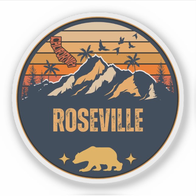 Roseville, California Sticker (Front)