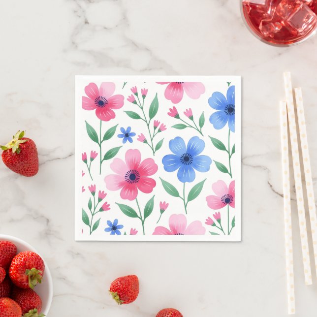  Rosewater Bloom Delight Napkins (Insitu)
