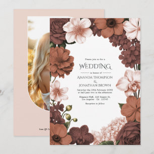 Rosewood Clay, Toffee Blush & Sandstone Pink Invitation