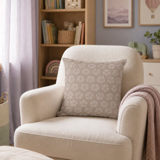 Rosewood colored pillow with tiny white pattern