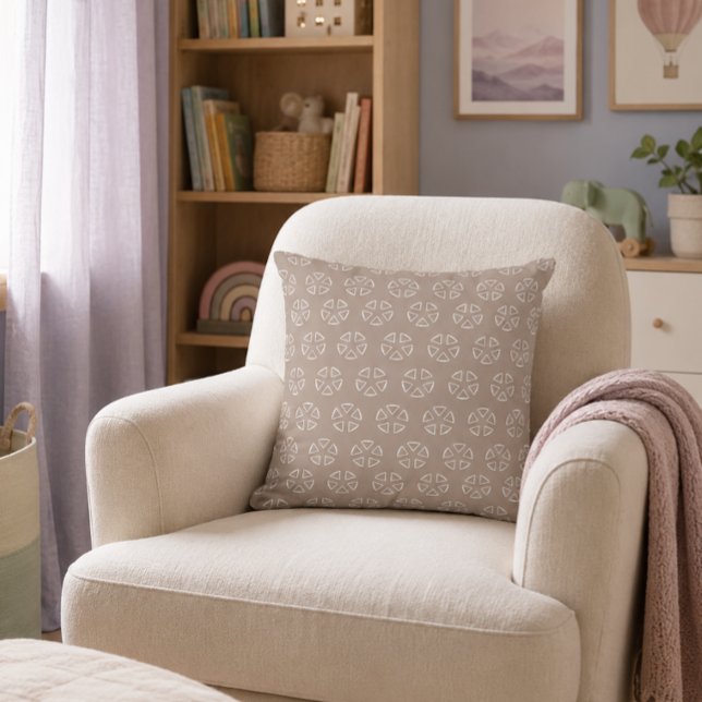 Rosewood colored pillow with tiny white pattern (Creator Uploaded)