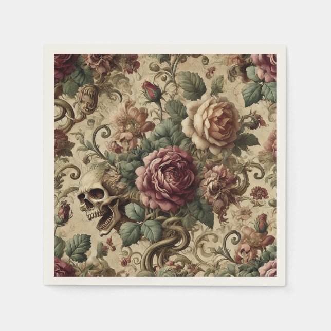 Rosewood Crematory – Gothic Floral  Napkins (Front)