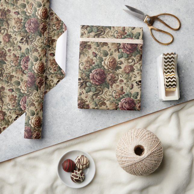 Rosewood Crematory – Gothic Floral Wrapping Paper (Crafts)
