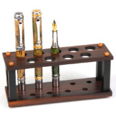 Rosewood Exotic Hardwood Executive 9 Pen Display  (Front)