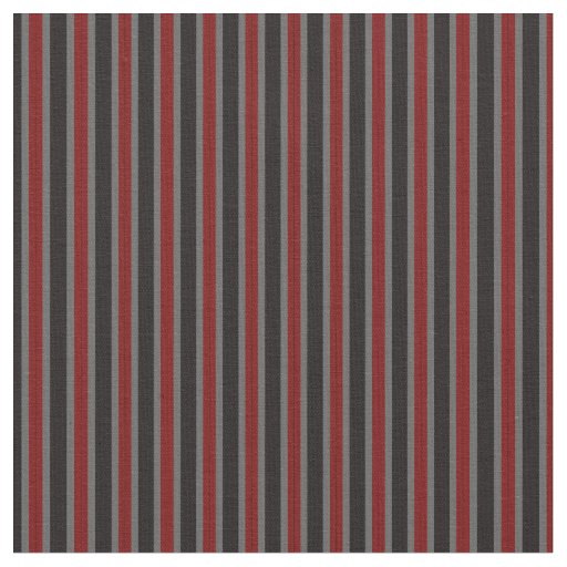 Rosewood, Smoky Black and Carbon Gray Stripes Fabric