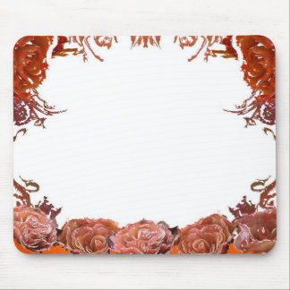Rosey border mouse pad