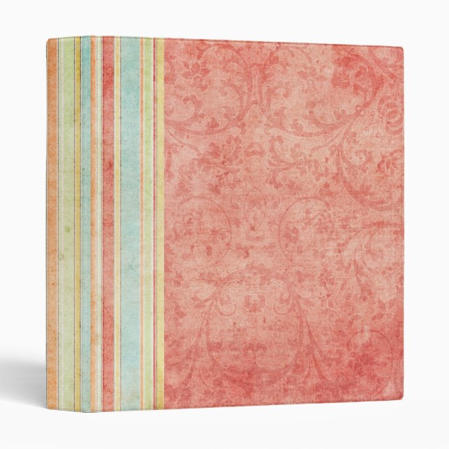 Rosey Bound with Stripes Any Use binder (Front/Spine)