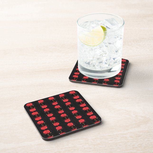 Rosey Cork Coaster (Right Side)