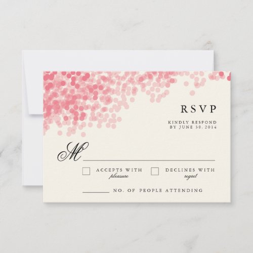 Rosey Light Shower | Rustic RSVP Response Cards