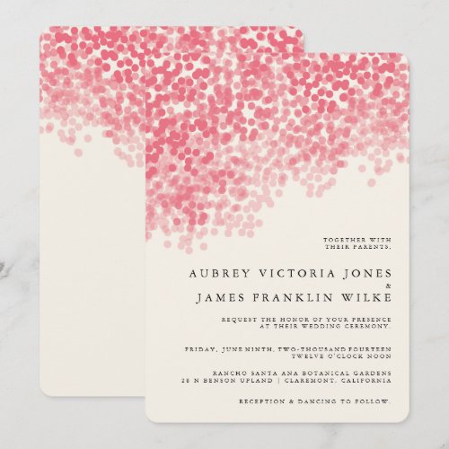 Rosey Light Shower | Wedding Invitations