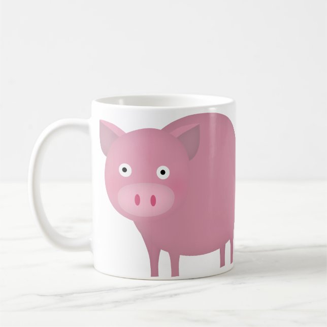 Rosey pig coffee mug (Left)