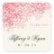 Rosey Pink Light Shower Favor Stickers