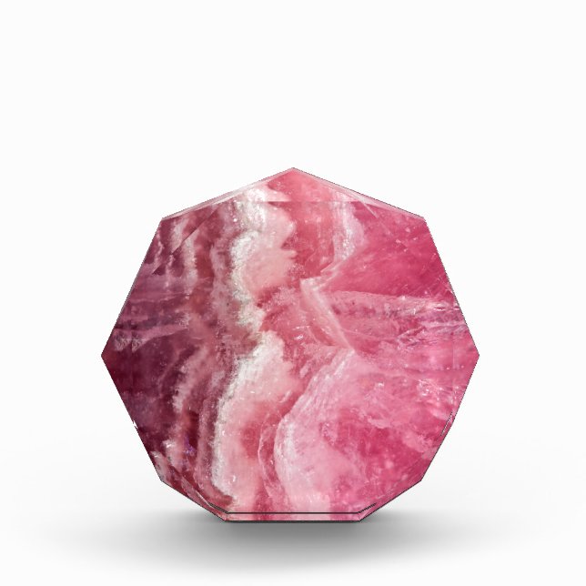 Rosey Rose Quartz Crystal Award (Front)