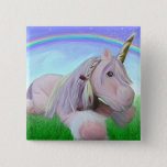 Rosey The Unicorn Pinback Button at Zazzle
