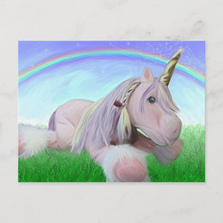 Rosey the unicorn postcard