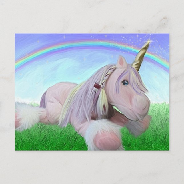 Rosey the unicorn postcard (Front)