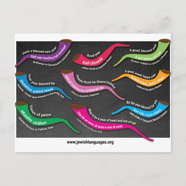 Rosh Hashana Post Card  (Front)