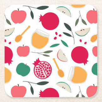 Rosh Hashana Square Paper Coaster