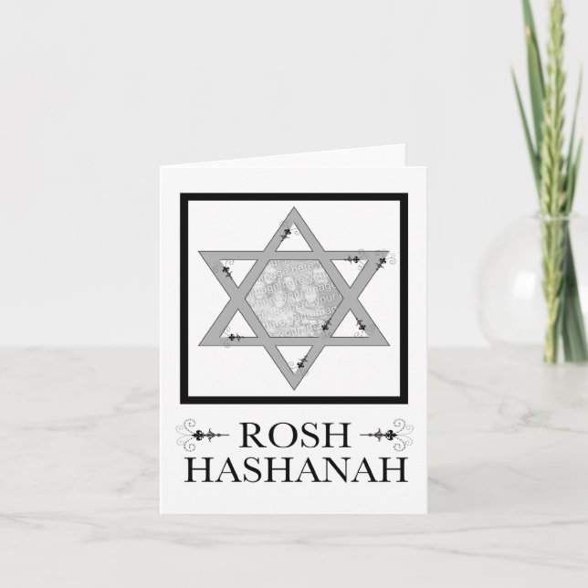 rosh hashana : star of david photo card (Front)