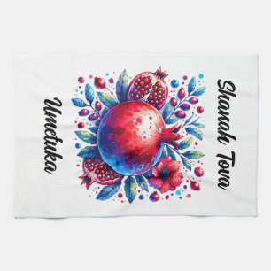 Rosh Hashana Water color Pomegranate  Kitchen Towel
