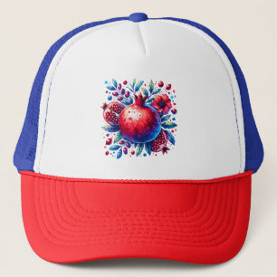 Rosh Hashana Water color Pomegranate Trucker Hat