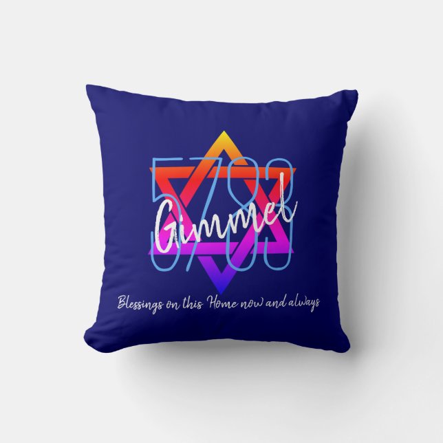 Rosh Hashanah 5783 Star Of David Throw Pillow (Front)