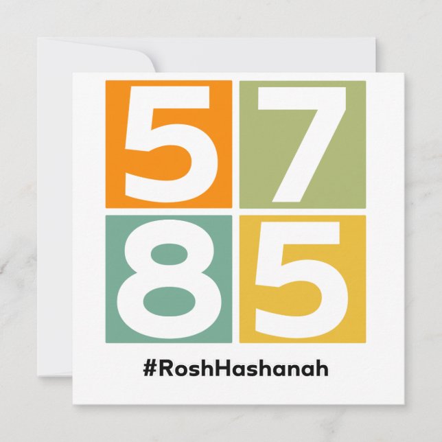 Rosh Hashanah 5785 Jewish New Year Holiday Card (Front)