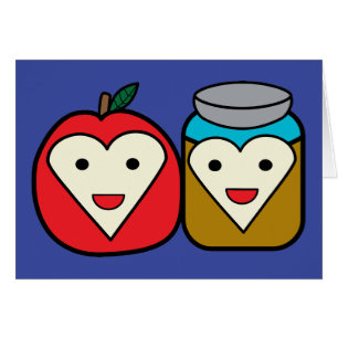 Rosh Hashanah Apple Honey Cute Personalize Cards