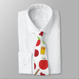 Rosh Hashanah apple, honey, pomegranate Neck Tie