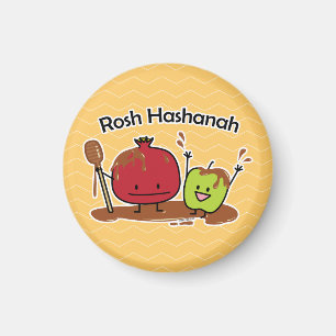 Rosh Hashanah apple pomegranate honey Jewish new Magnet