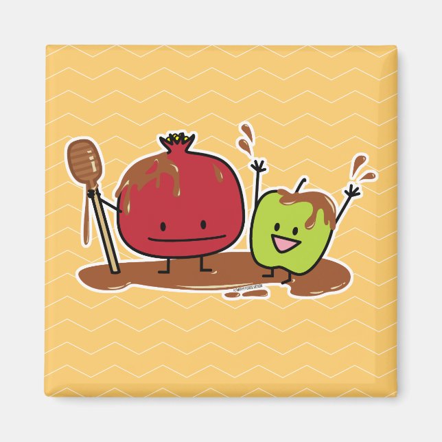 Rosh Hashanah apple pomegranate honey Jewish new Magnet (Front)