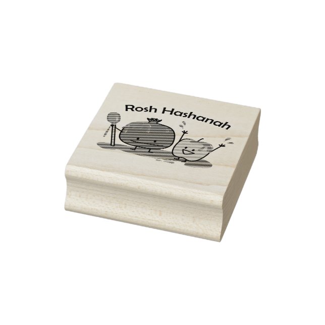 Rosh Hashanah apple pomegranate honey Jewish new Rubber Stamp (Stamp)