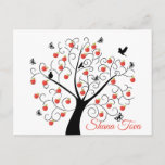 Rosh Hashanah Apple Tree with Birds &amp; Butterflies Postcard