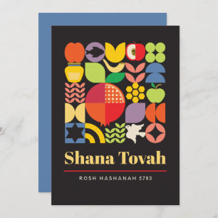 Rosh Hashanah Colorful Modern Jewish New Year Card