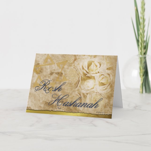 Rosh Hashanah-Flowers Holiday Card (Front)