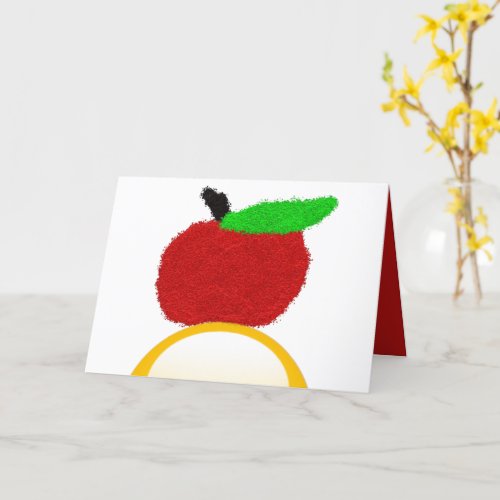 Rosh Hashanah glitter apple and honey Card