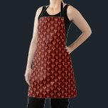 Rosh Hashanah Gold Jewish Menorah Symbol Burgundy Apron<br><div class="desc">Rosh hashanah gold Jewish menorah symbol design in all over apron, Burgundy back ground, for the Jewish New Year, Rosh Hashanah. Hebrew holiday, simple and practical, Suitable for all year round Intended for anyone celebrating the holiday to enjoy :) can change the background color and customize it to your liking....</div>