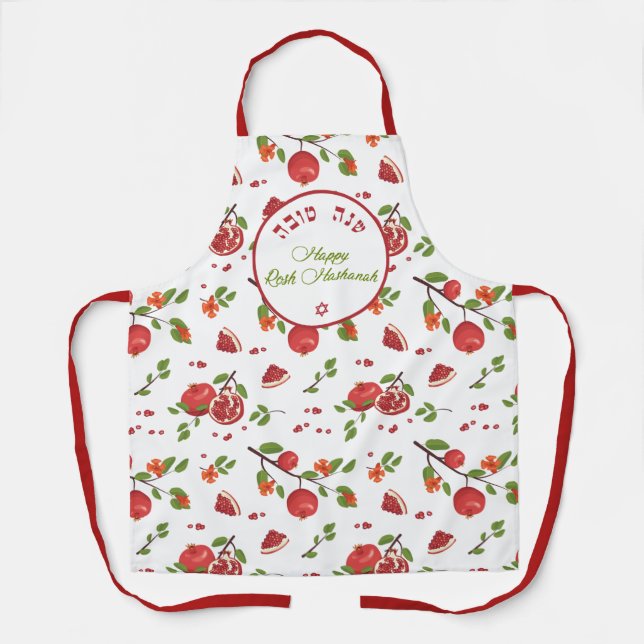 Rosh Hashanah Happy New Year Shanah Tovah Apron (Front)