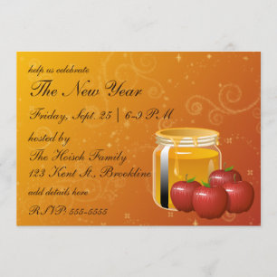 Rosh Hashanah Honey and Apple Swirl Invitation