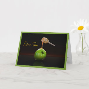 Rosh Hashanah Honey Apple Beautiful Greeting Card