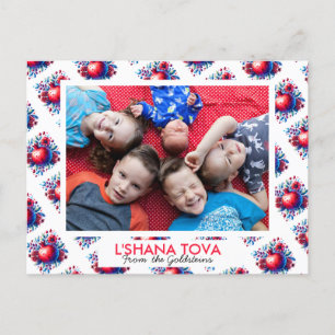 Rosh Hashanah Jewish New Year Family Photo Holiday Postcard