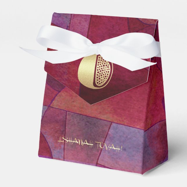 Rosh Hashanah | Jewish New Year Feast Favor Box (Front Side)