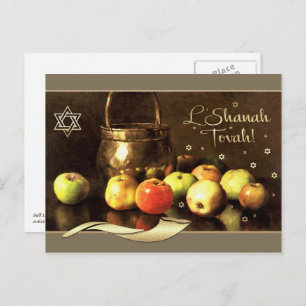 Rosh Hashanah Jewish New Year Fine Art Holiday Postcard