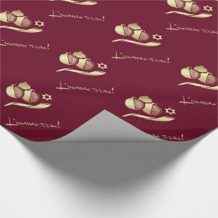 Rosh Hashanah, Jewish New Year Gift Wrapping Paper