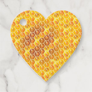 Rosh Hashanah Jewish New Year Gold Honey Comb Favor Tags