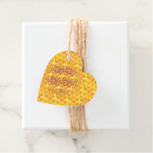Rosh Hashanah Jewish New Year Gold Honey Comb Favor Tags
