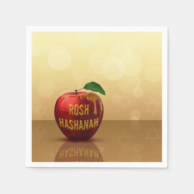 Rosh Hashanah Jewish New Year Honey Apple Napkins (Front)