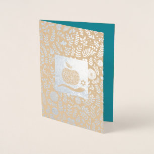 Rosh Hashanah Jewish New Year Luxury Foil Card