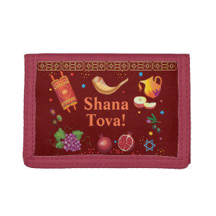 Rosh Hashanah Jewish New Year Shana Tova Tri-fold Wallet