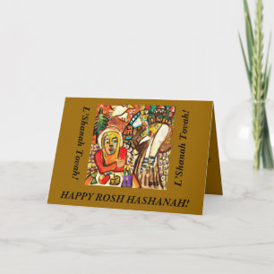 Rosh Hashanah: Jewish New Year Sounding The Shofar Holiday Card